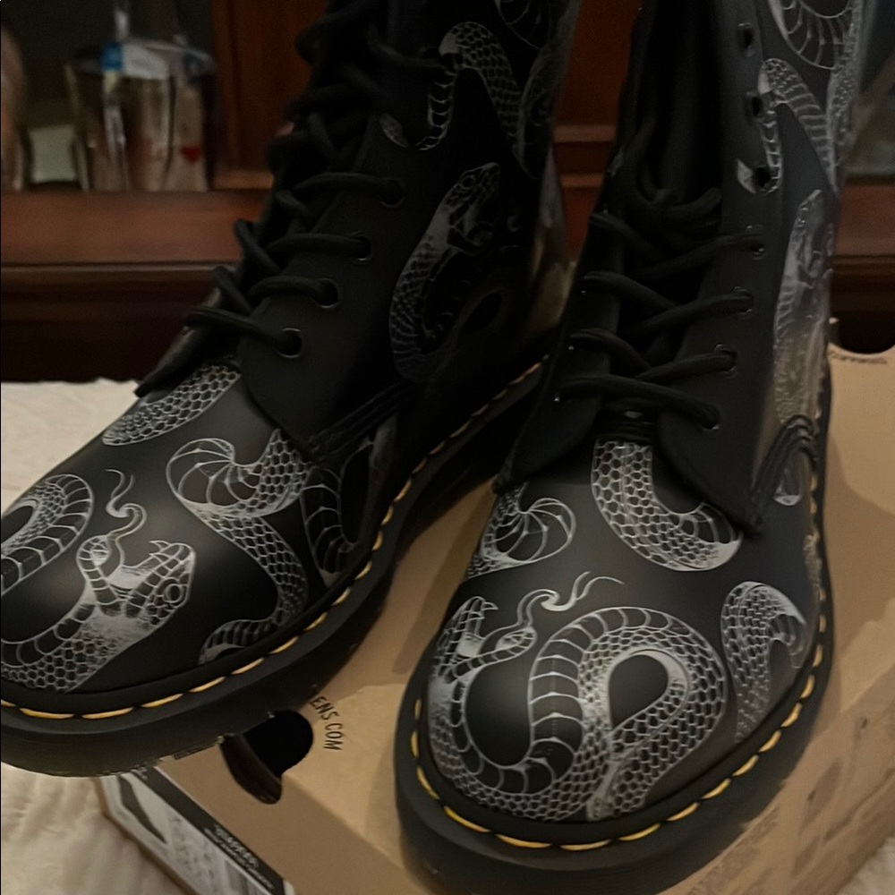 Dr. Martens Black Wild Serpent Boots
